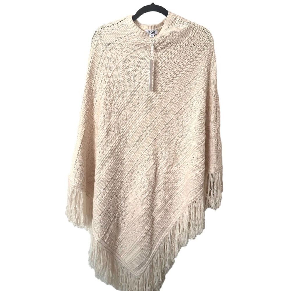 525 AMERICA Knit Oversized Poncho NWT One Size‎